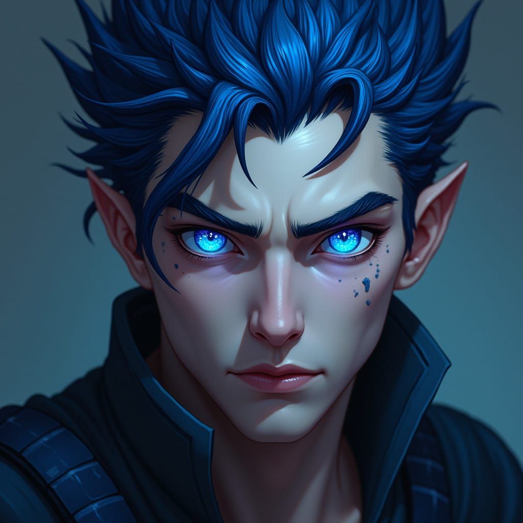 Stoic Figure with Enigmatic Presence