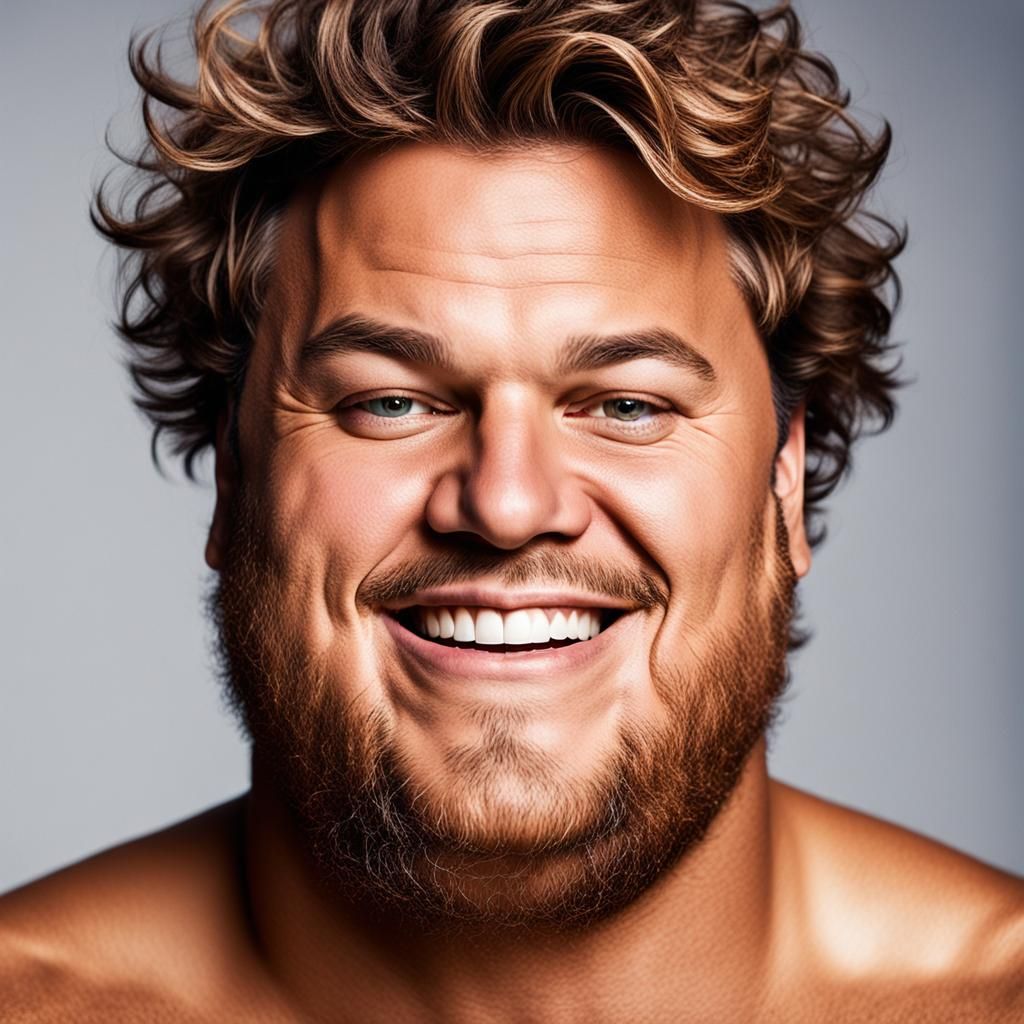 Engaging Portrait of Smiling Man in High Contrast Lighting