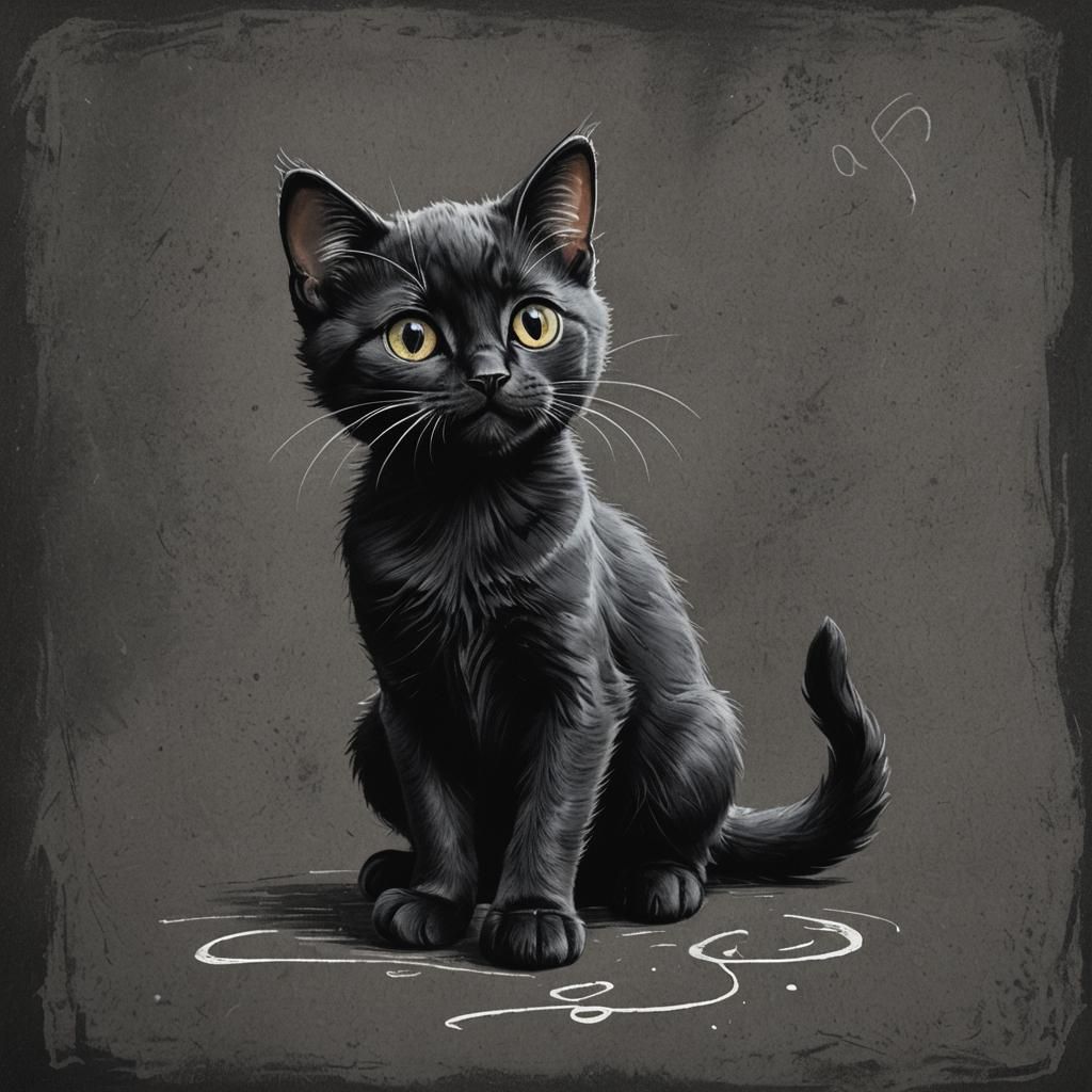 Disney-Pixar Kitten: Chalk Art Doodle