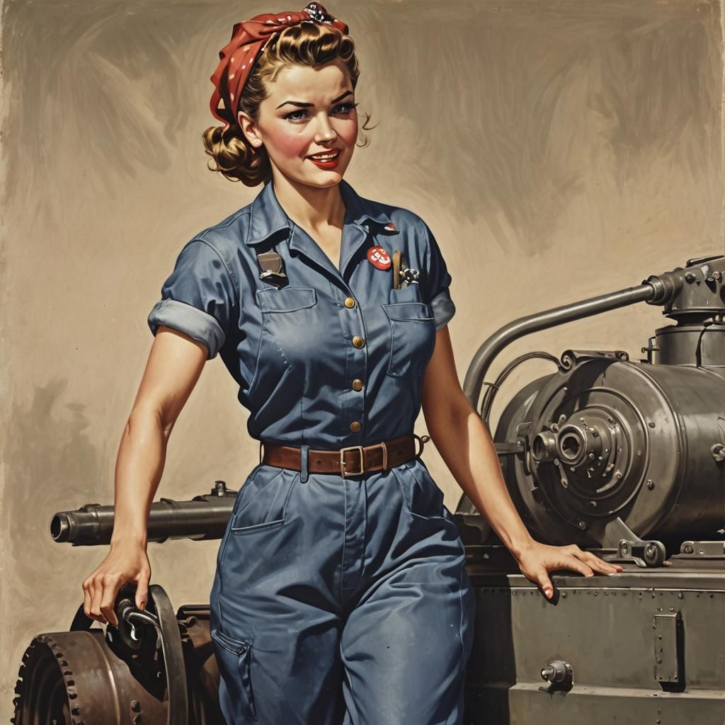 WWII Rosie the Riveter Propaganda Poster