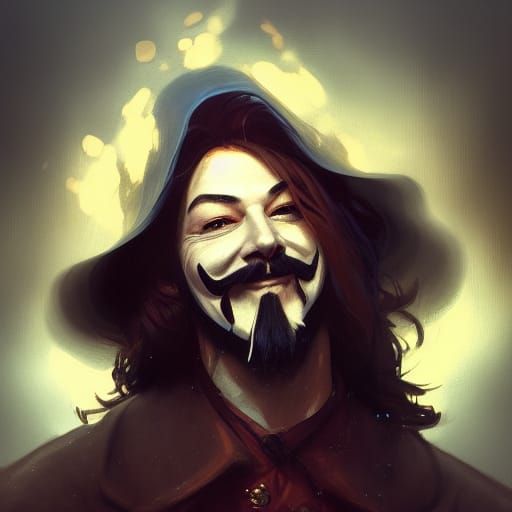 Guy Fawkes Portrait in Artgerm Style