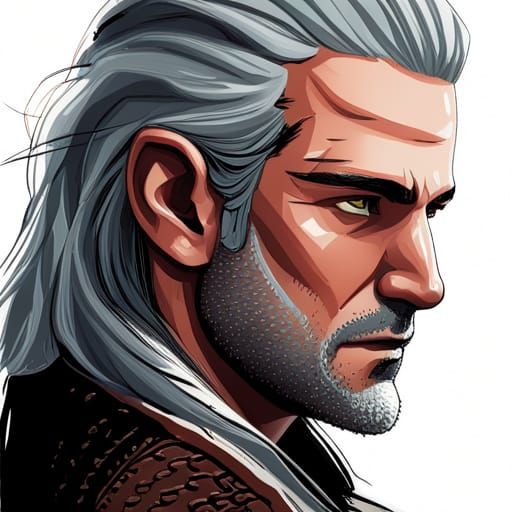 Geralt of Rivia Digital Rendering