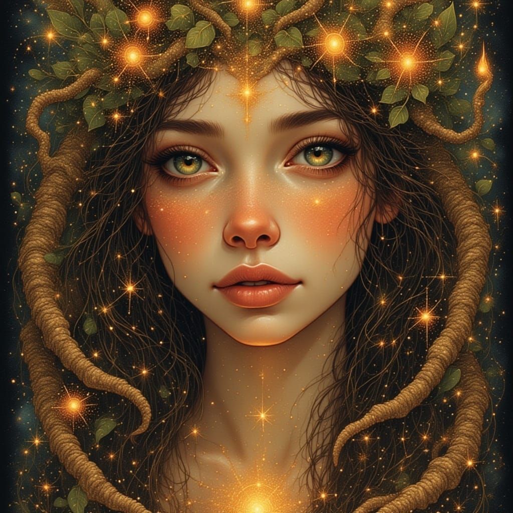 Romantic Tarot Card Style Portrait