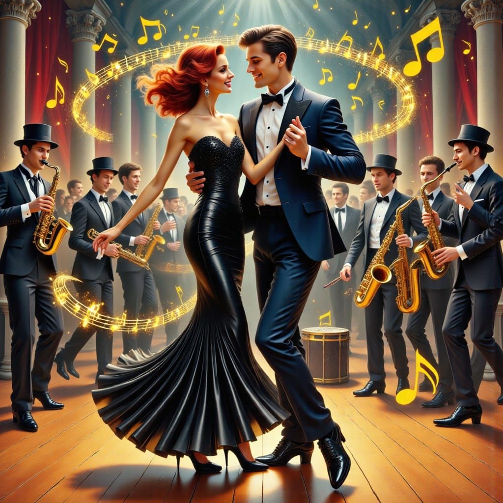 Dramatic Couple Dances in 1940s Swing Style