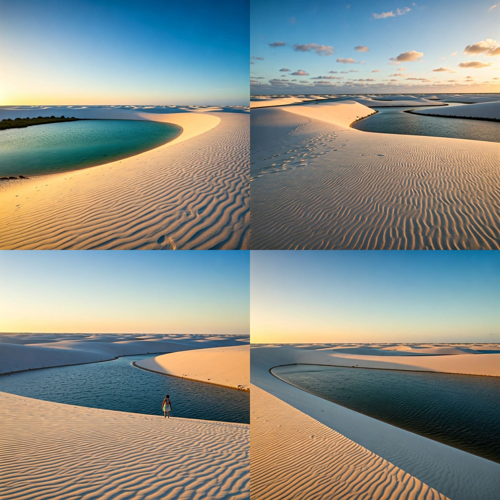 Surreal Brazilian Dunes in Sunset Hues