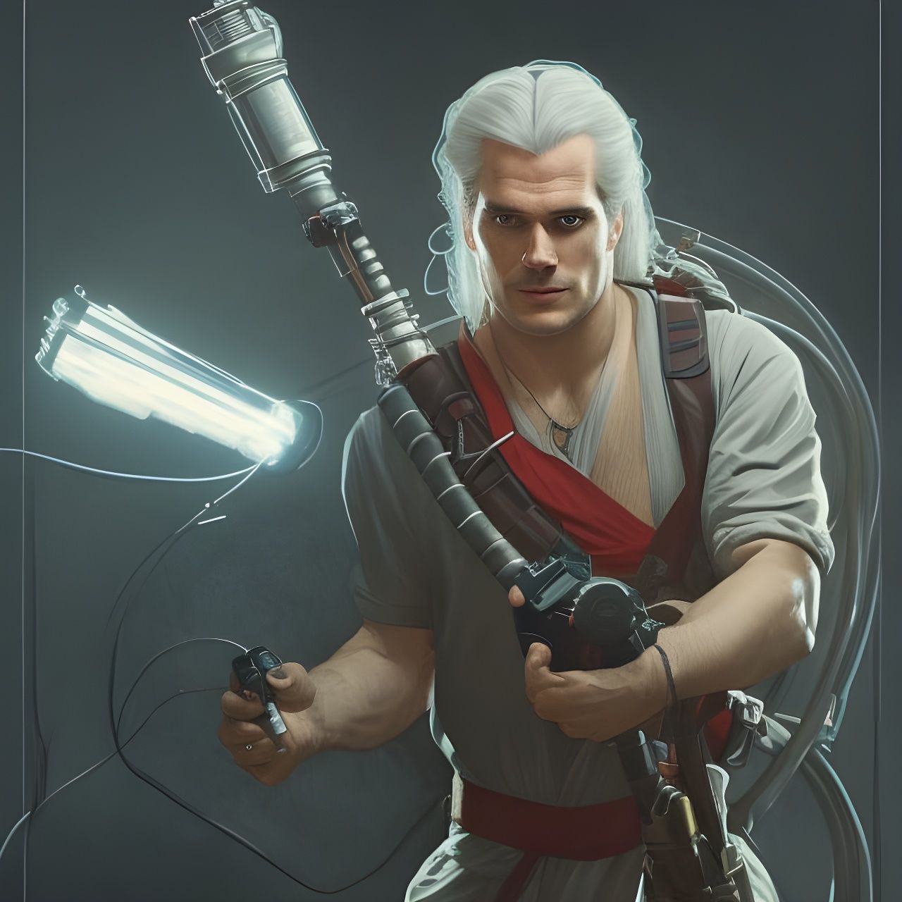 Henry Cavill as Venkman: Photorealistic Sci-Fi Art