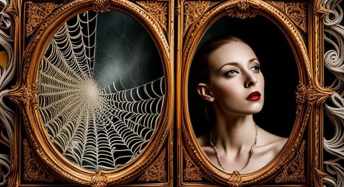 Mirrored Reflections of a Translucent Spider Web