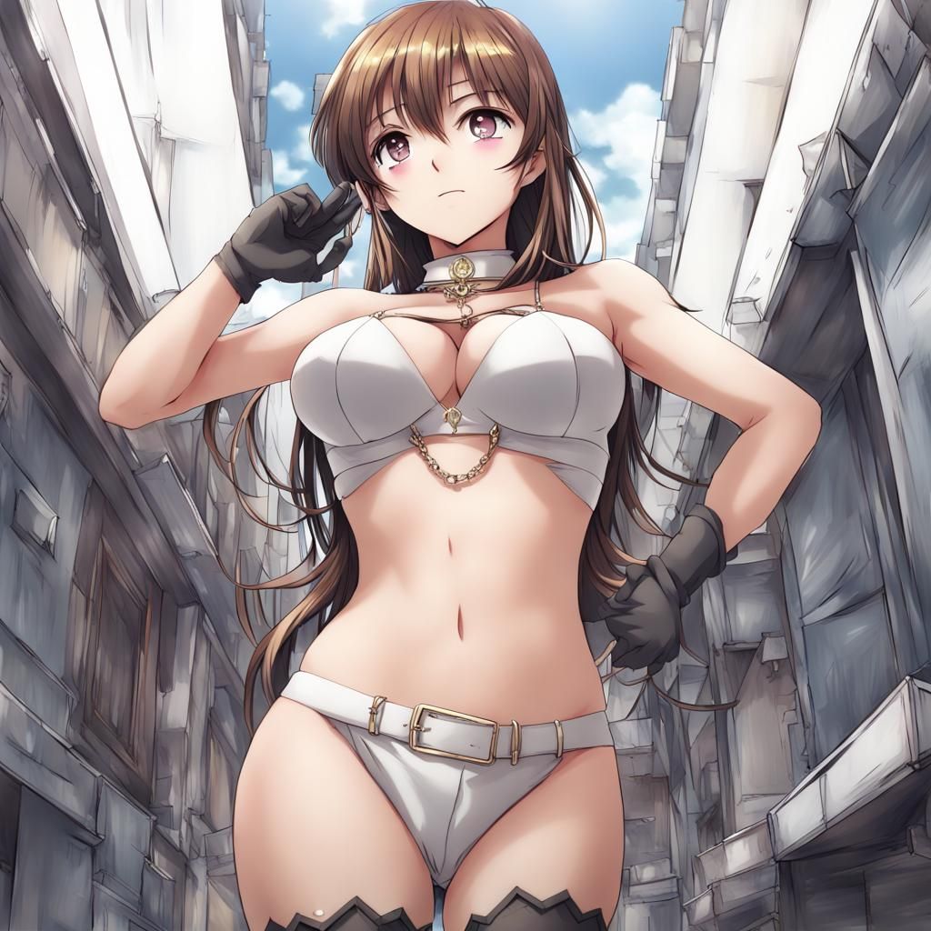 Anime Girl in Revealing Clothes, Manga Style