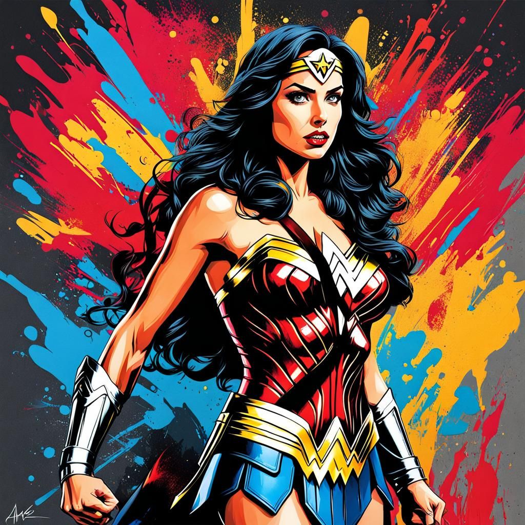 Wonder Woman as Graffiti Art