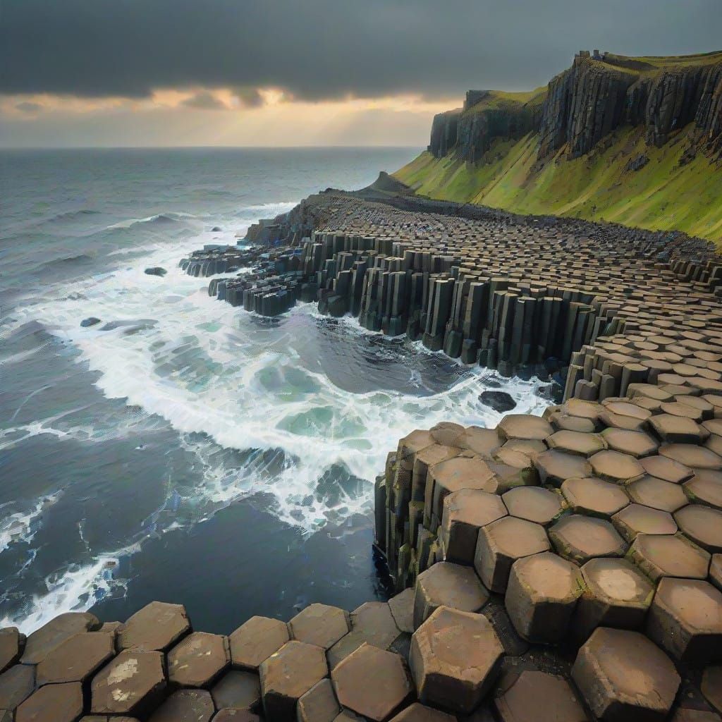 Ethereal Giant's Causeway Landscape in Northern Ireland