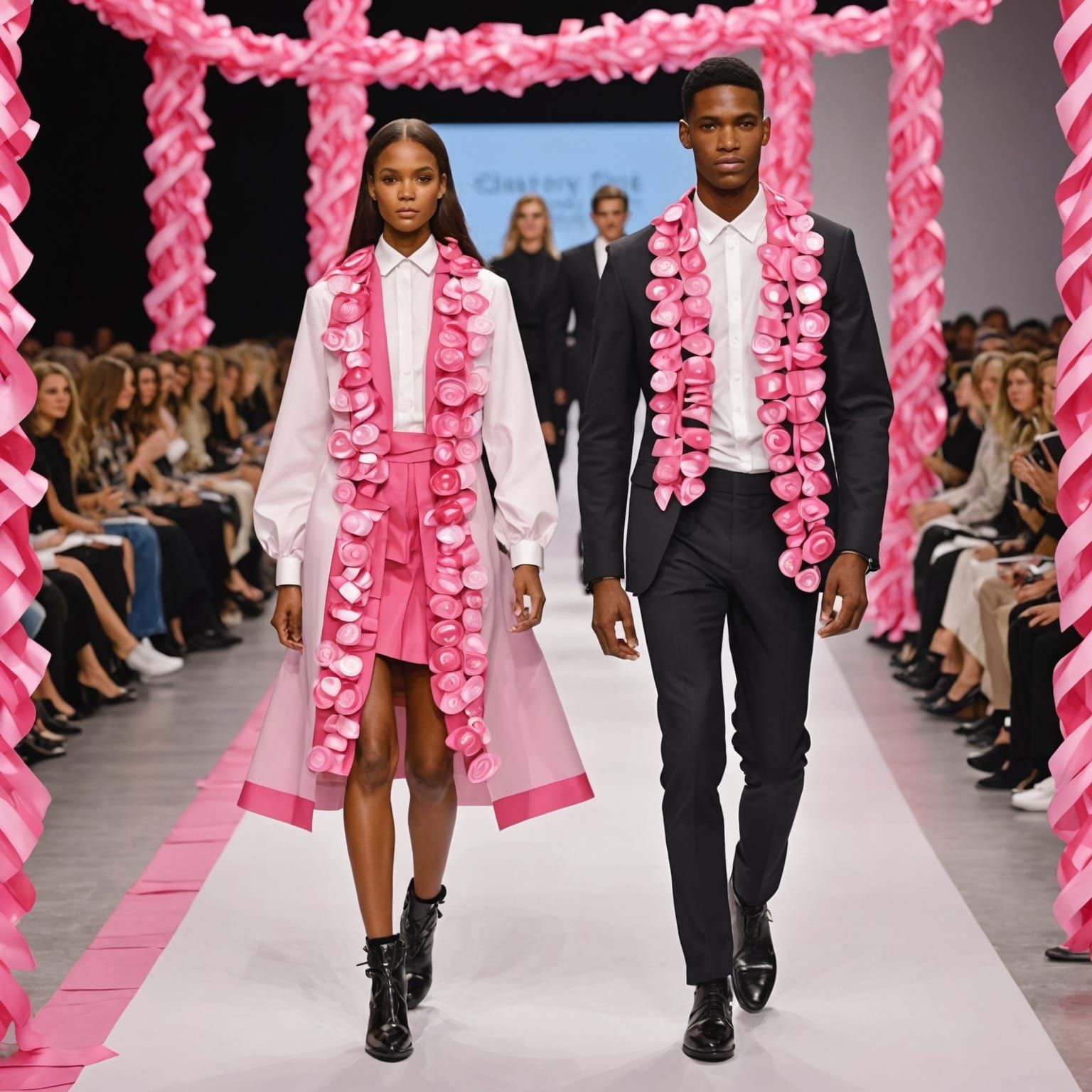 Pink Ribbon Fashion Show Runway Outfits