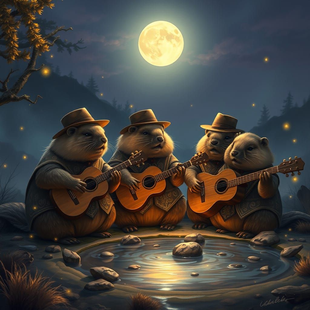 Beavers in Enchanted Folk Music Session