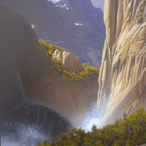 Abstract Transition in Gurney-Style Oil Painting