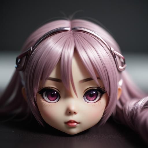 Naughty Chibi Girl in Anime Key Visual Style