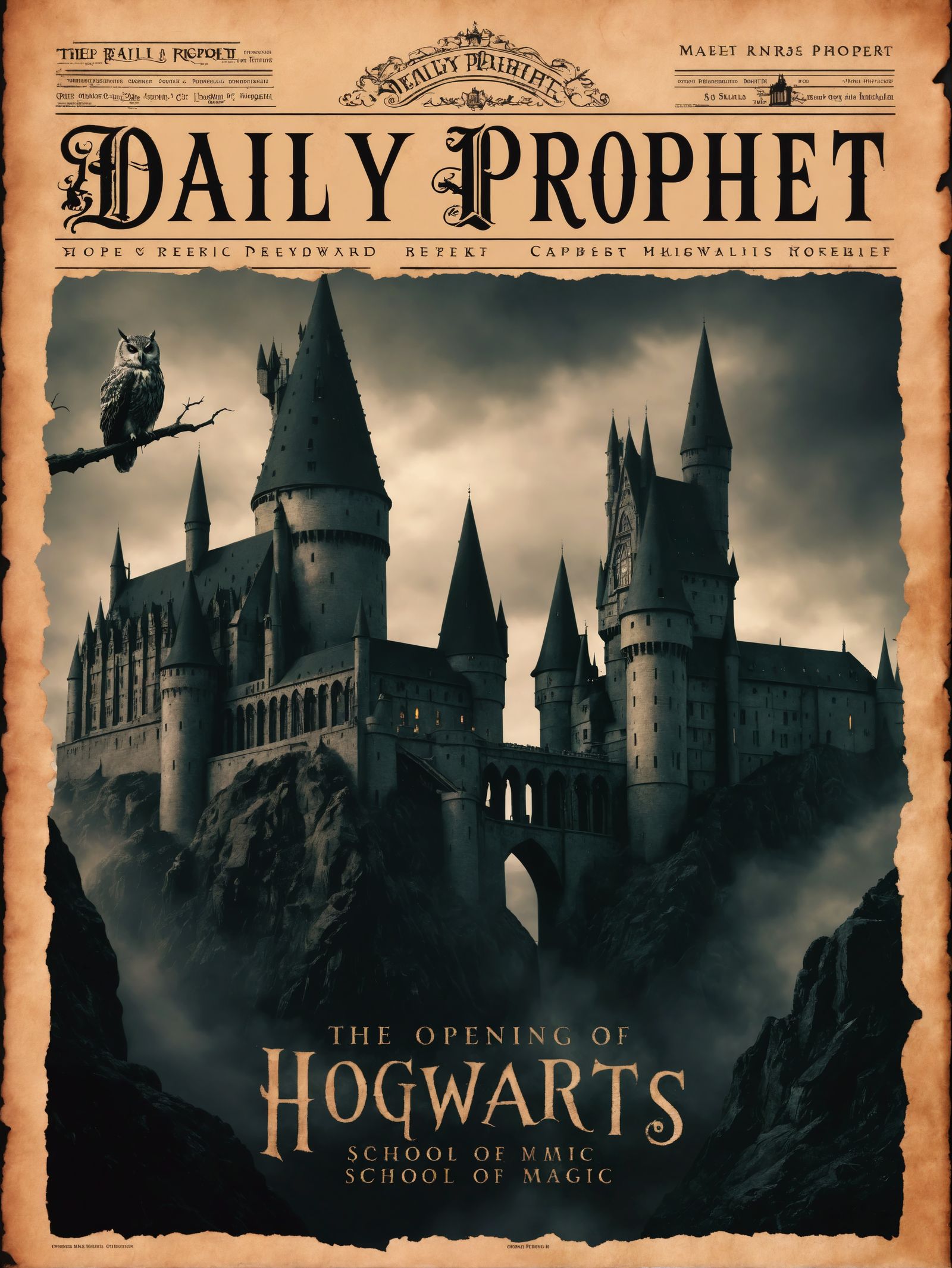 Hogwarts Unveiled on Daily Prophet Cover