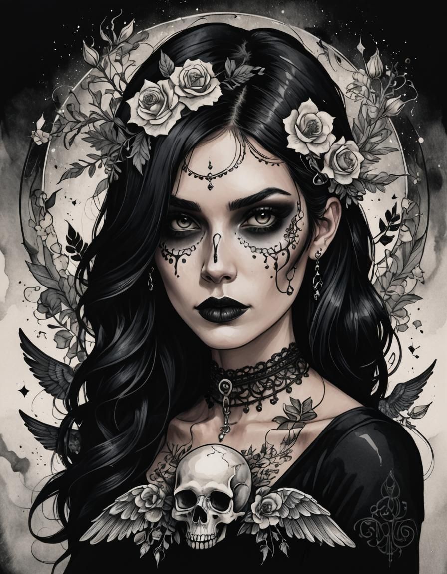 a dark-haired young woman with an alternative style