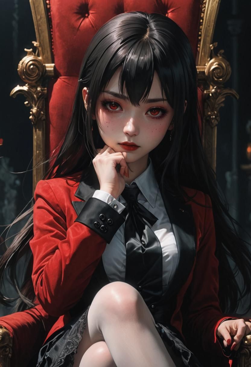 Gothic Portrait of a Captivating Vampire