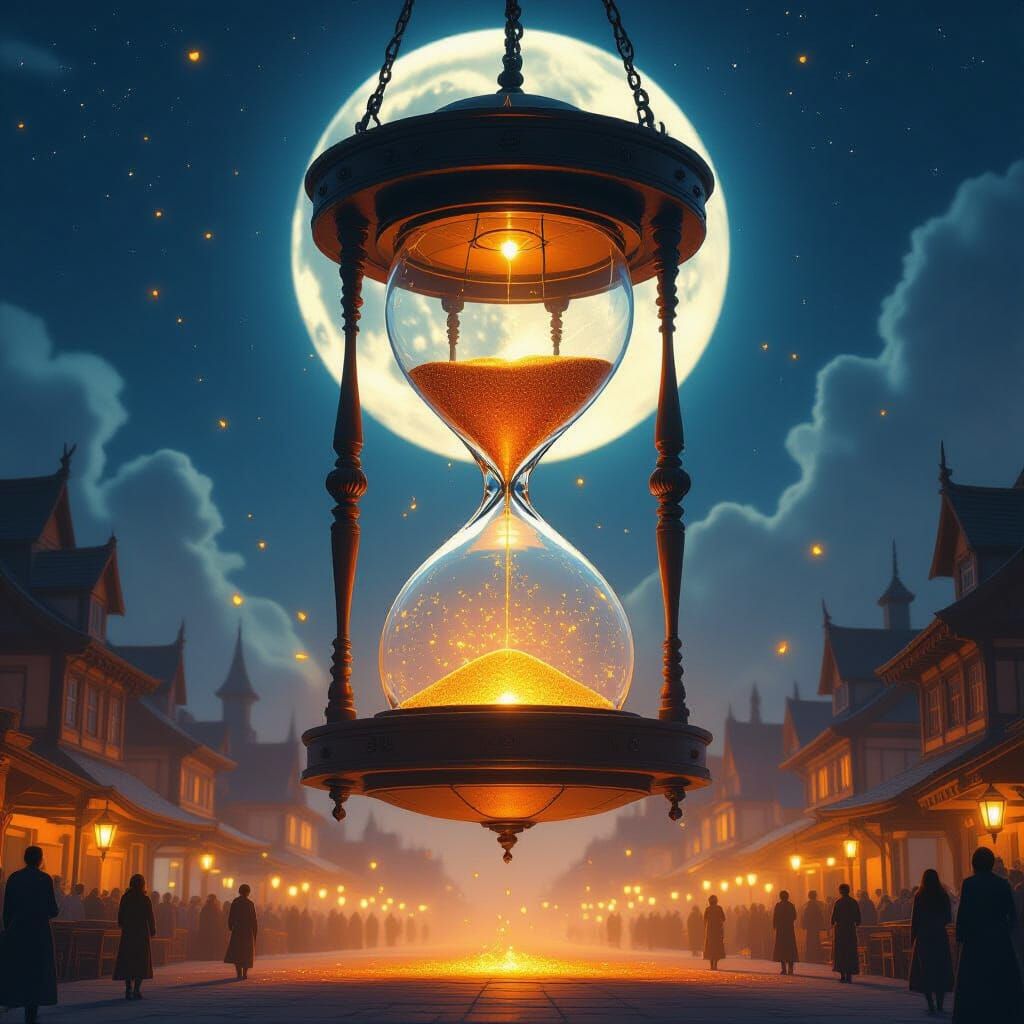 Hourglass Lanterns Spill into Moonlight Festival