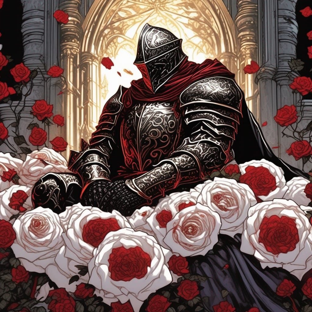 Unholy Paladin in Crimson Armor