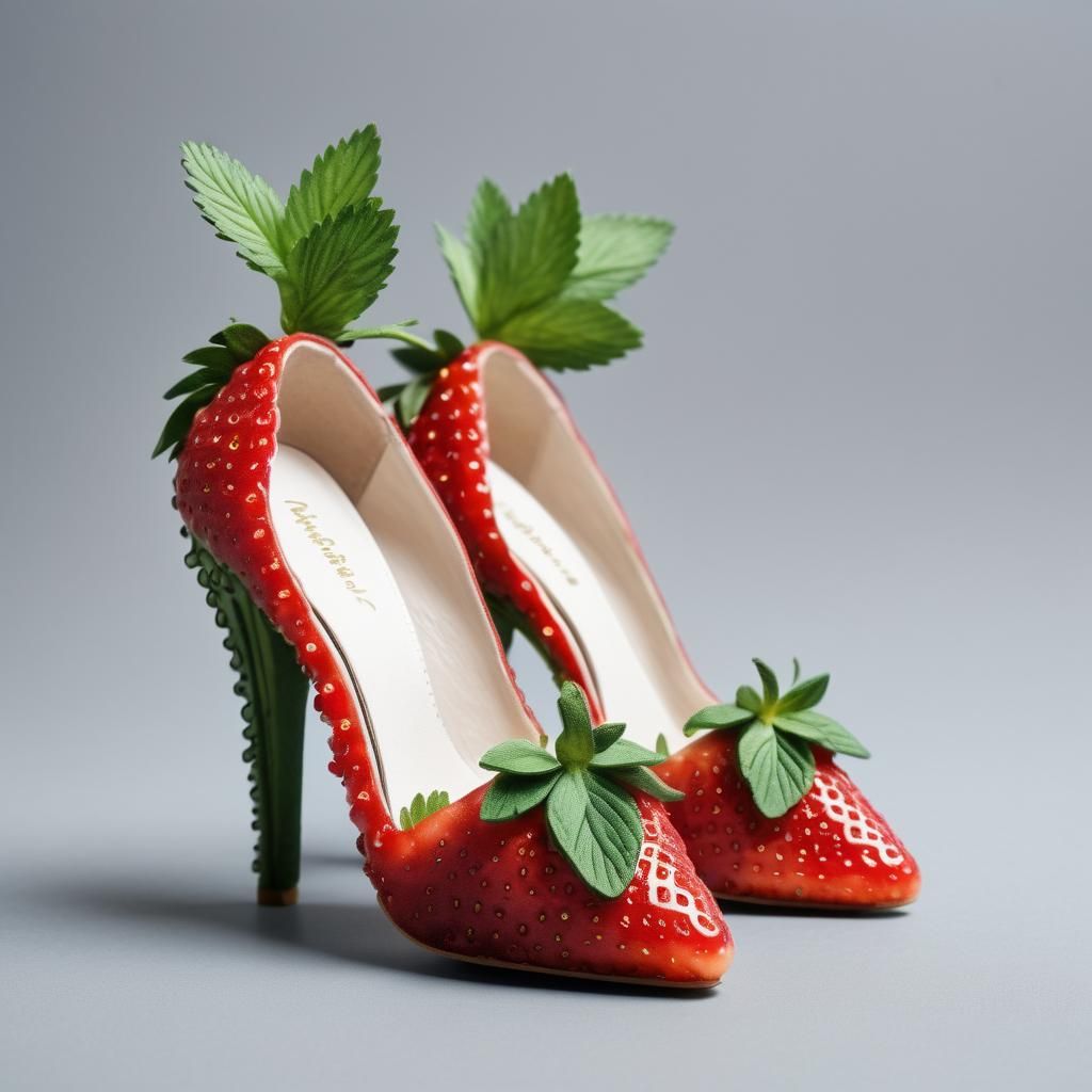 Strawberry High Heel Shoes: Edible Fashion