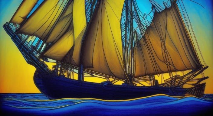 Futuristic Maritime Masterpieces in Cel-Shaded Style