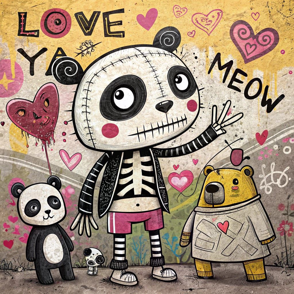 playful neo-expressionist animals