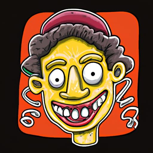 Caricature Portrait of a Famous Historical Figure in Cartoon...