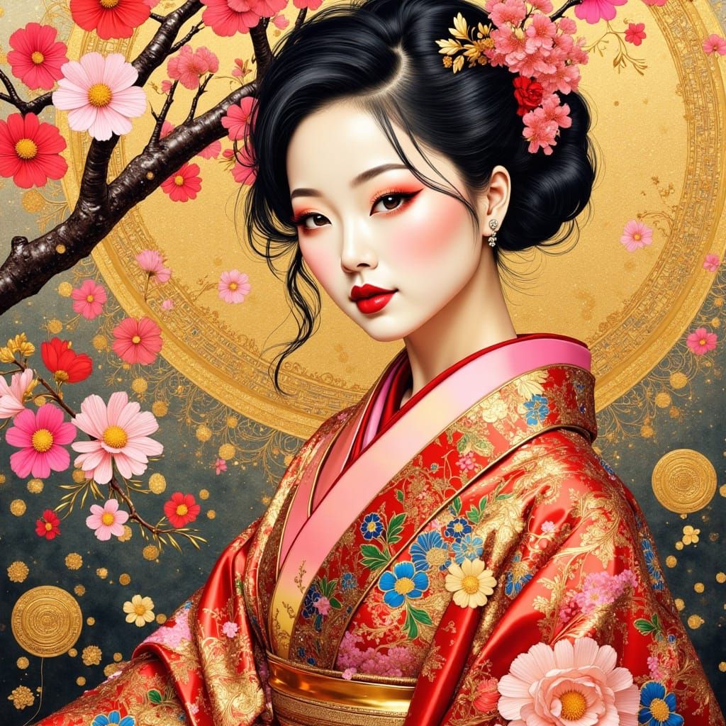 Woman in traditional kimono