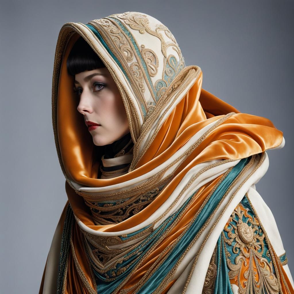 Futuristic Silks and Velvet Costume Designs