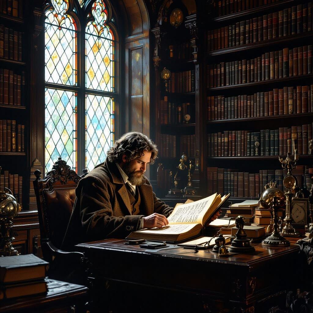 Victorian Gothic Scholar Reads Forbidden Manuscript