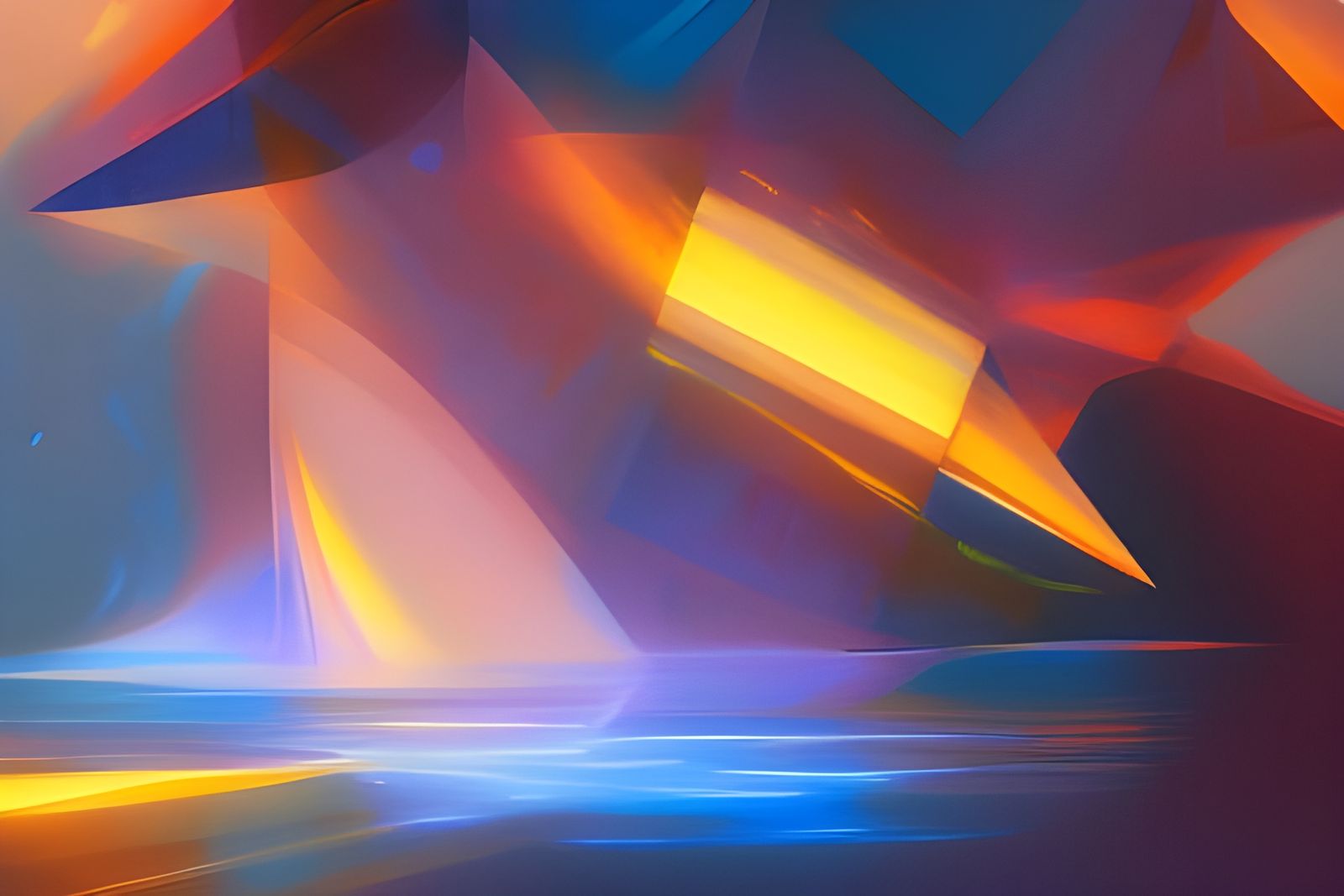 Cosmic River: Holographic Astral Illustration