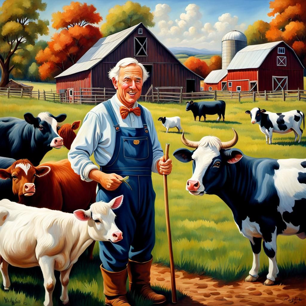 Old Macdonald's Farm: A Whimsical Storybook Painting