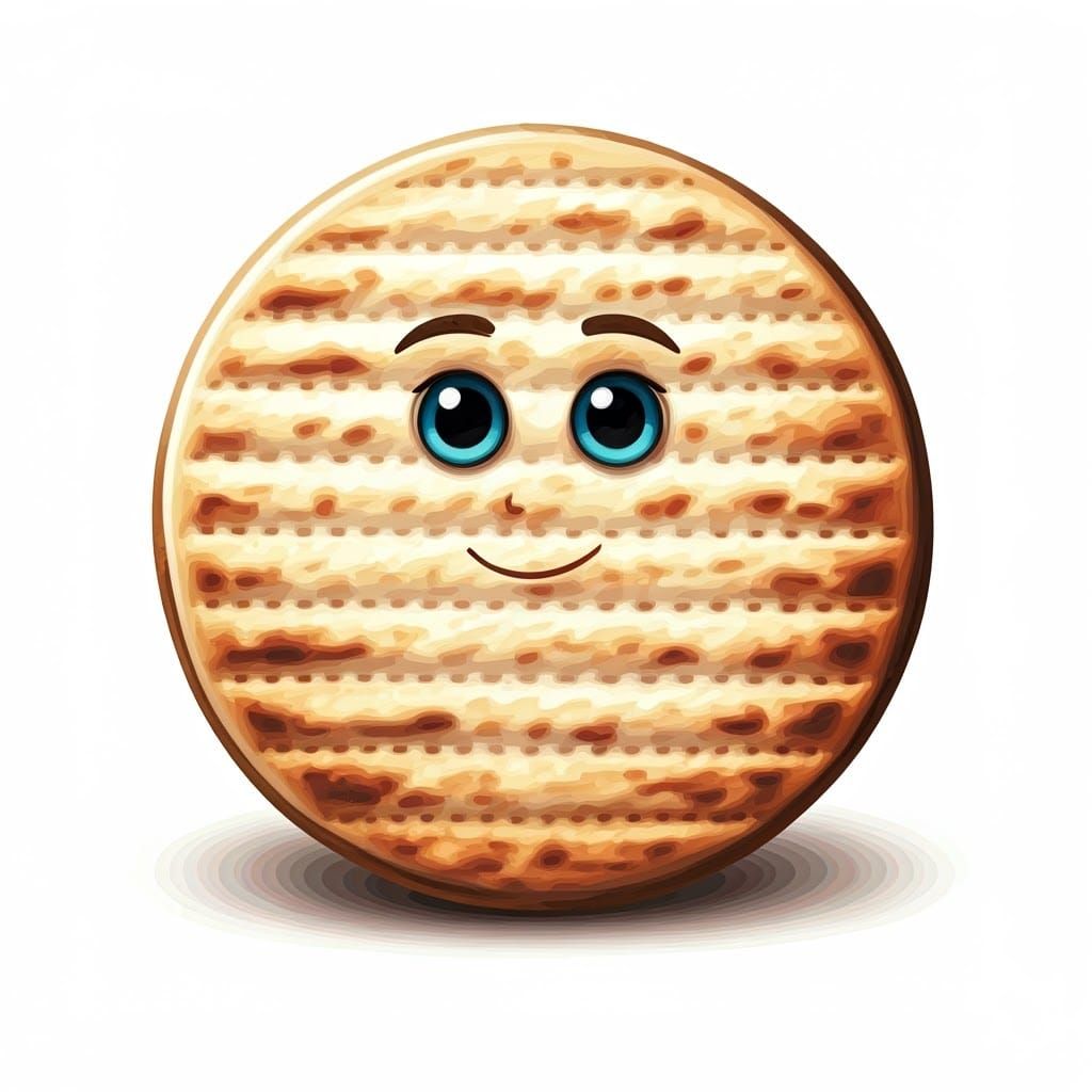 Realistic Matzah Artwork on White Background