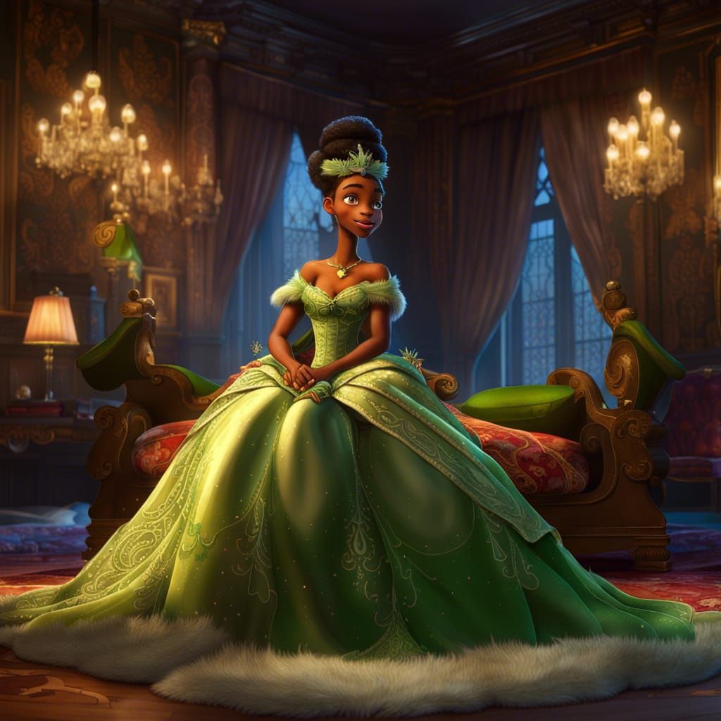 Princess Tiana Royal Portrait in 3D Unreal Engine