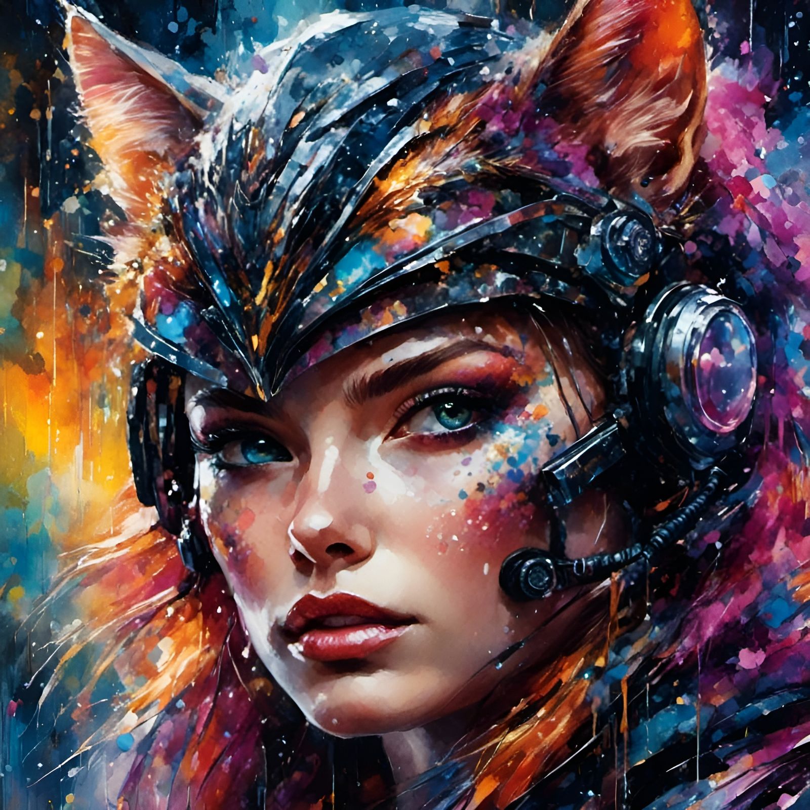 Cyberpunk Cat Hybrid
