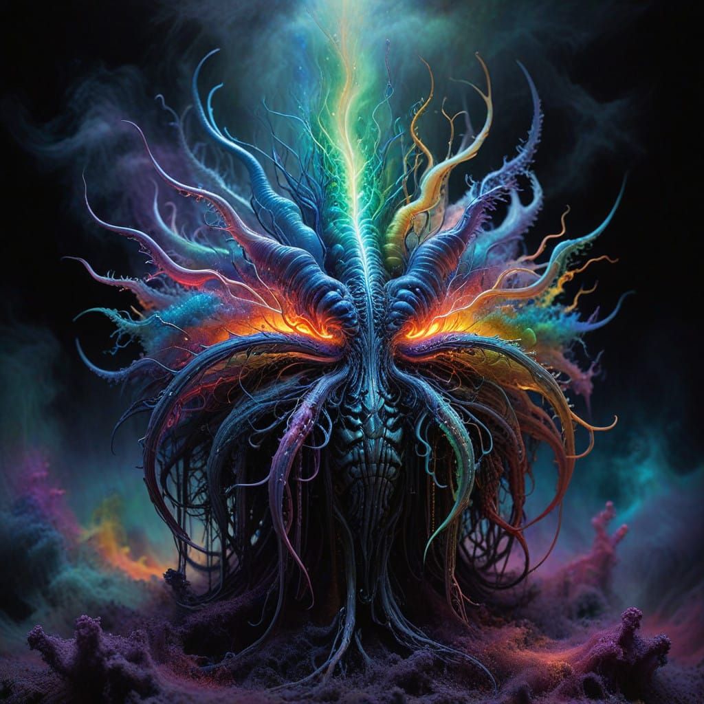 Luminous Cosmic Entity Embodies Aurora Borealis Energy