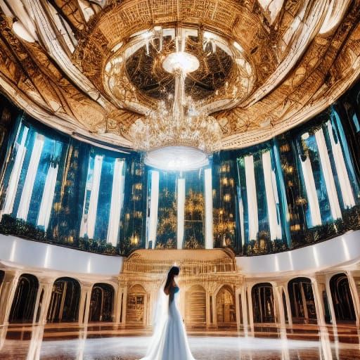 Glamorous Bride in Sparkling Diamond Crown, Luxury Photo