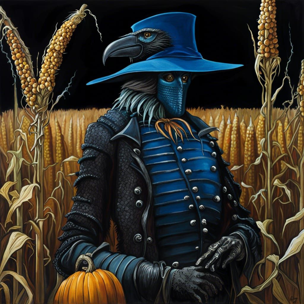 Scarecrow in an American Farm, Surrealist Style