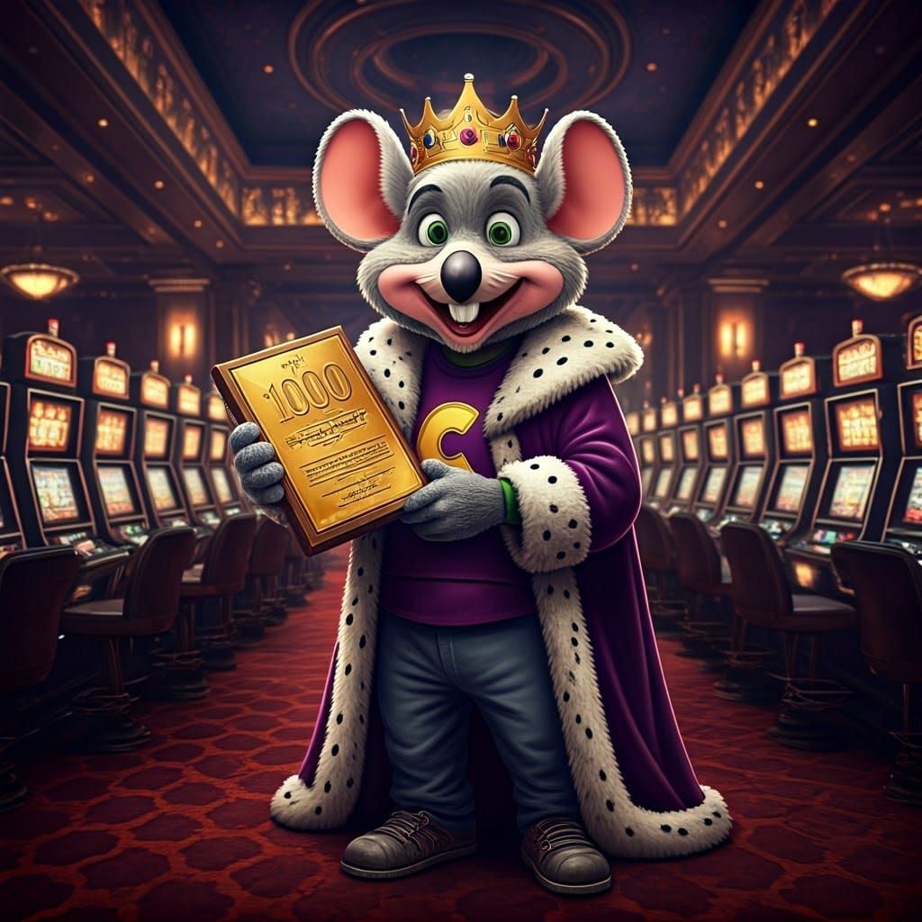 King Chuck E. Cheese in Futuristic Casino