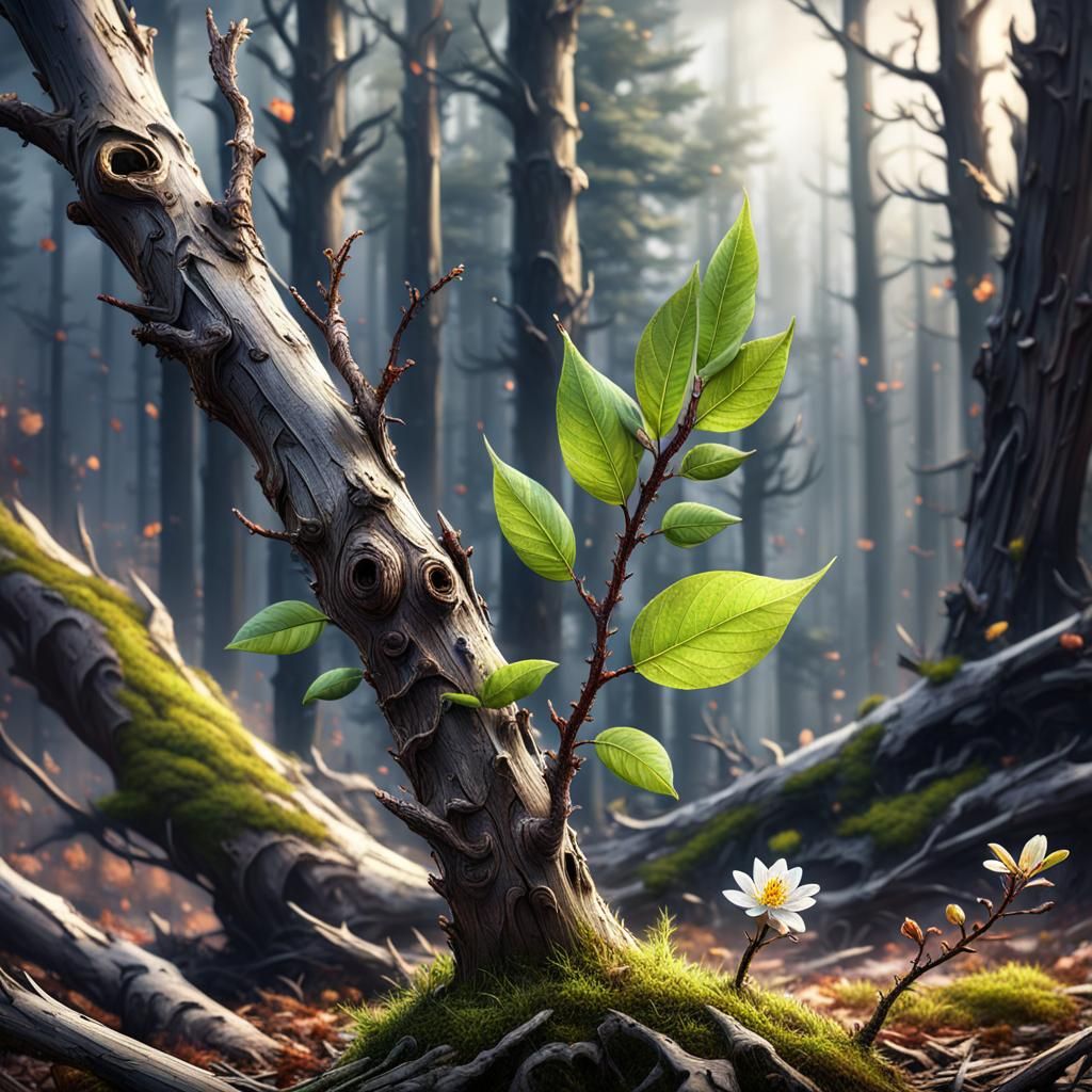New Life Emerges in Dead Forest: Fantasy Concept Art