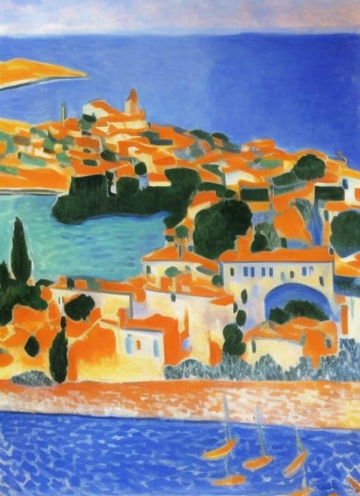 Matisse-Inspired Landscape and Sheaf Poster Art