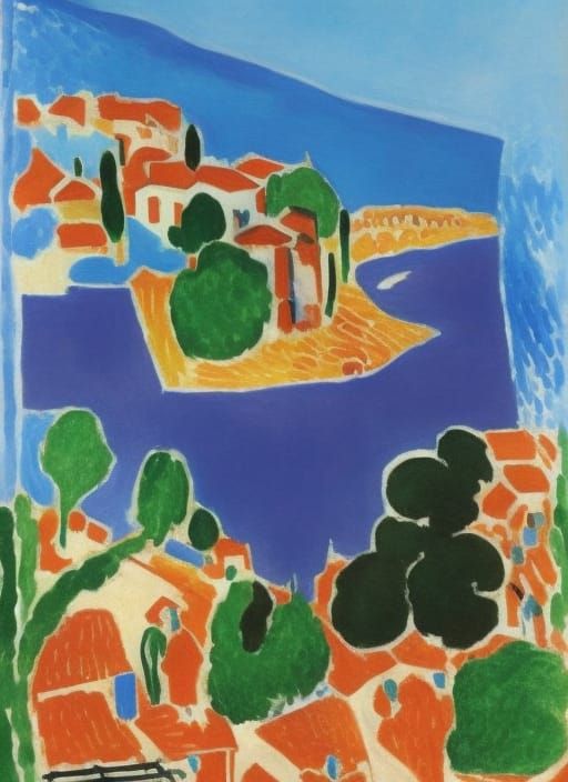Matisse Inspired Landscape and The Sheaf Poster Art