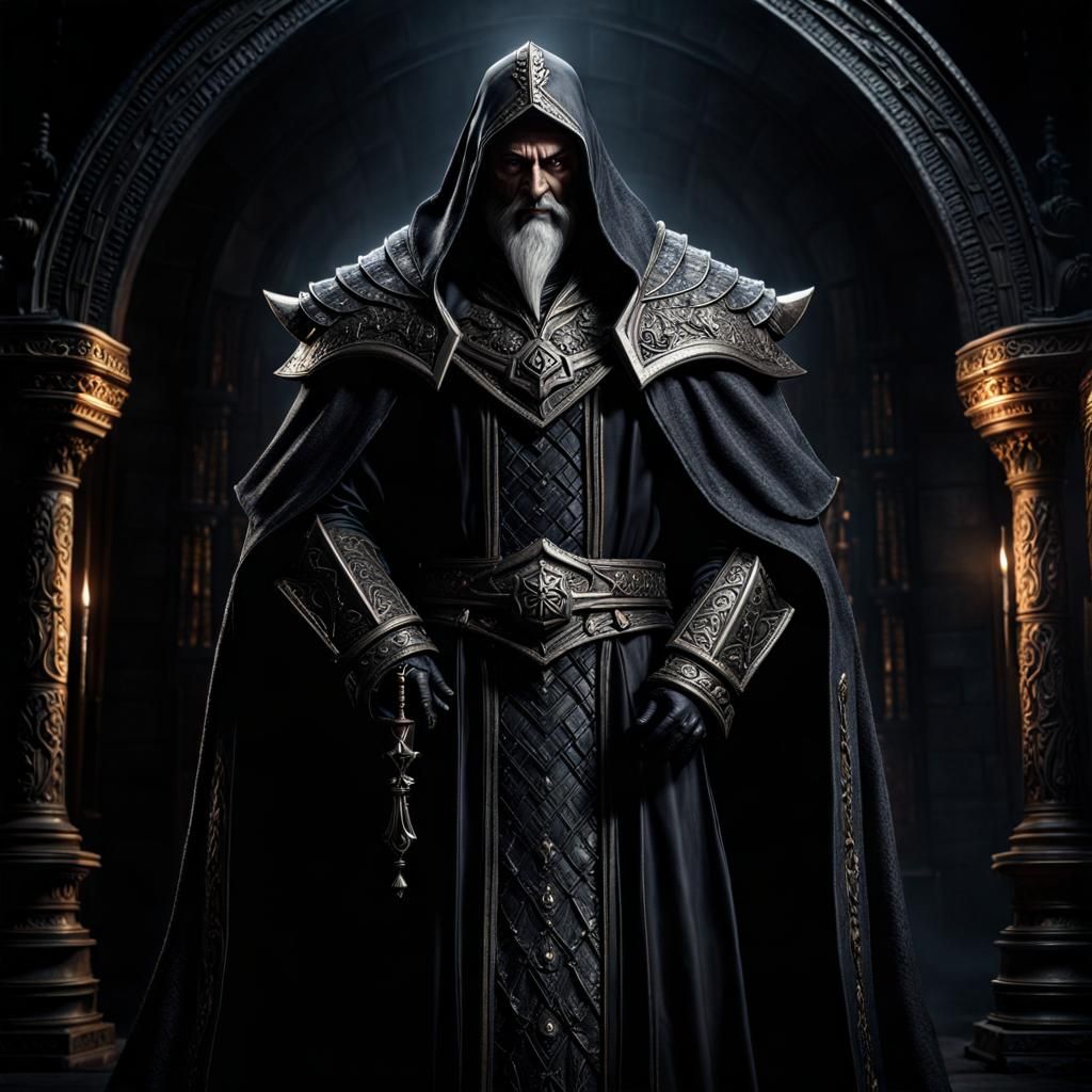 Epic High Fantasy Dungeon Lord God in HDR