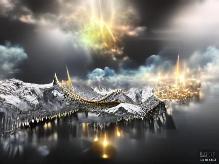 Epic Diamond Dragon in Detailed Matte Painting