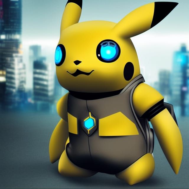 Cyberpunk Pikachu Robot