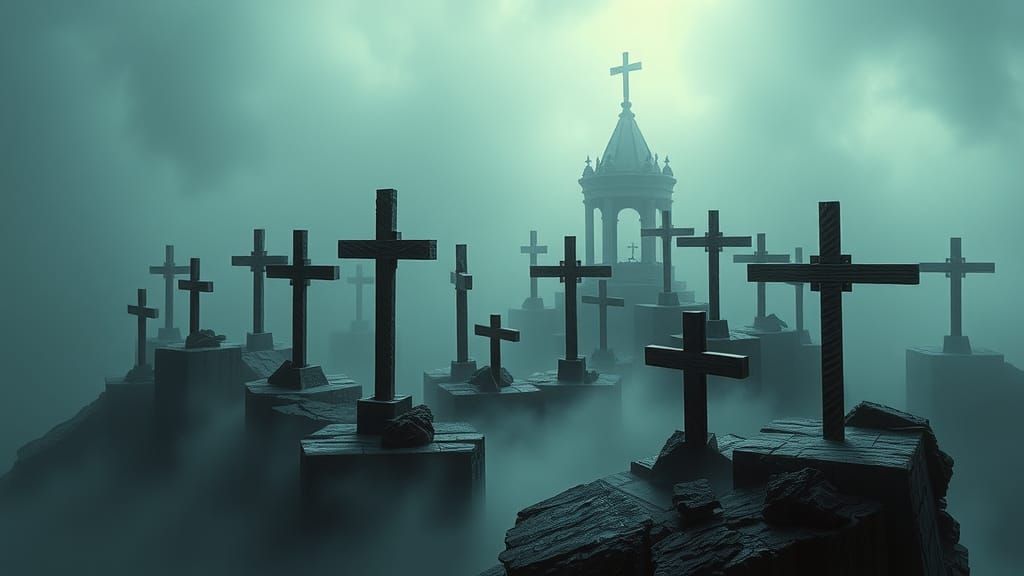 Floating Tomb World Cemetery in Gothic Style