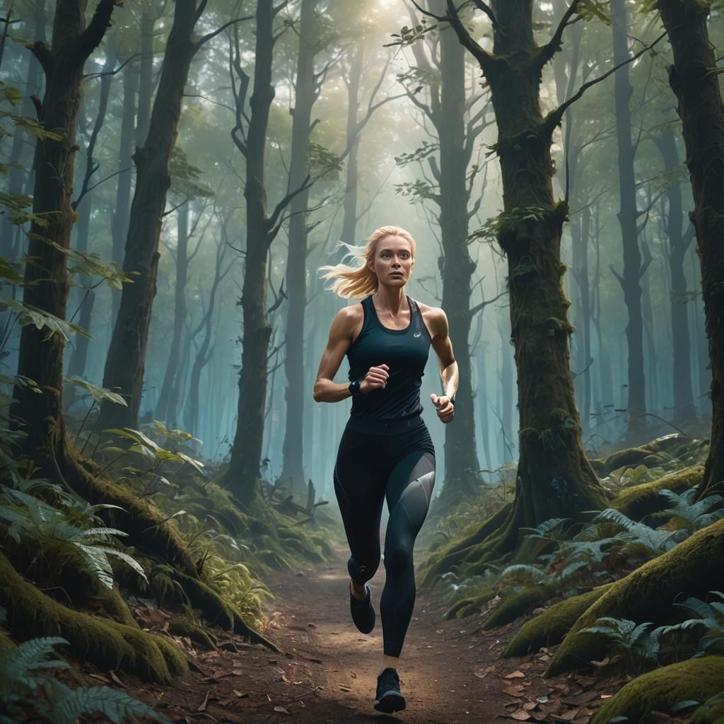 Mystical Forest Runner in Fantasy Concept Art