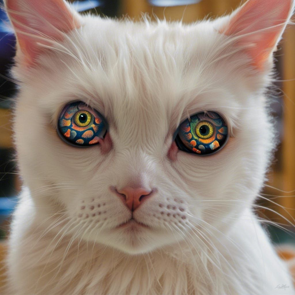 Twelve Eyed Cat Generated by AI