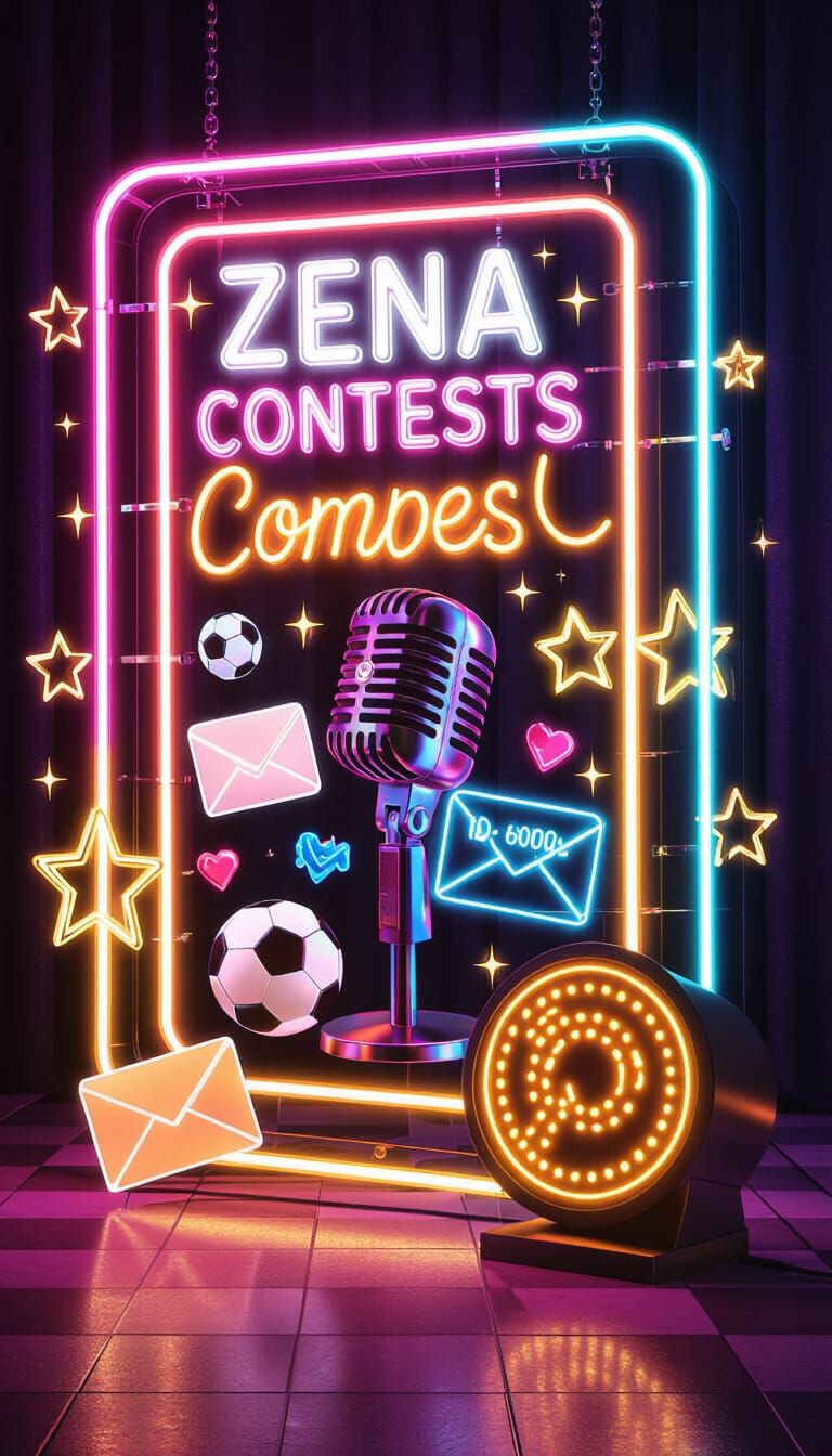 Vibrant Neon Sign with Vintage and Modern Elements