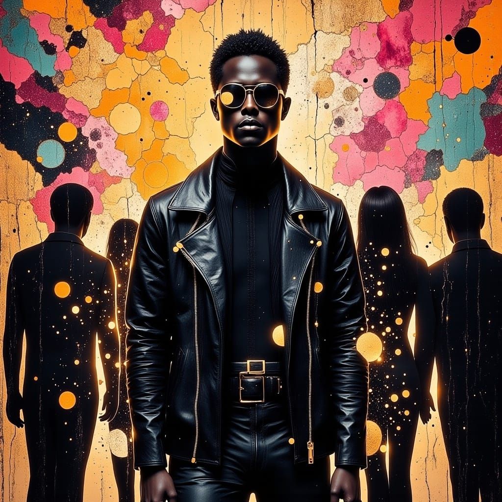 Cyberpunk Fashion in Hyperrealistic Art Nouveau Style